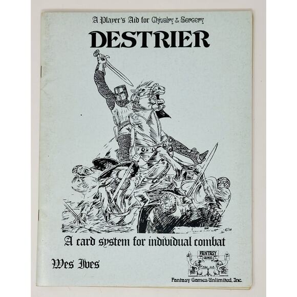 Chivalry & Sorcery Destrier A Card System for Individual Combat FGU 1978 RPG - Picture 1 of 11